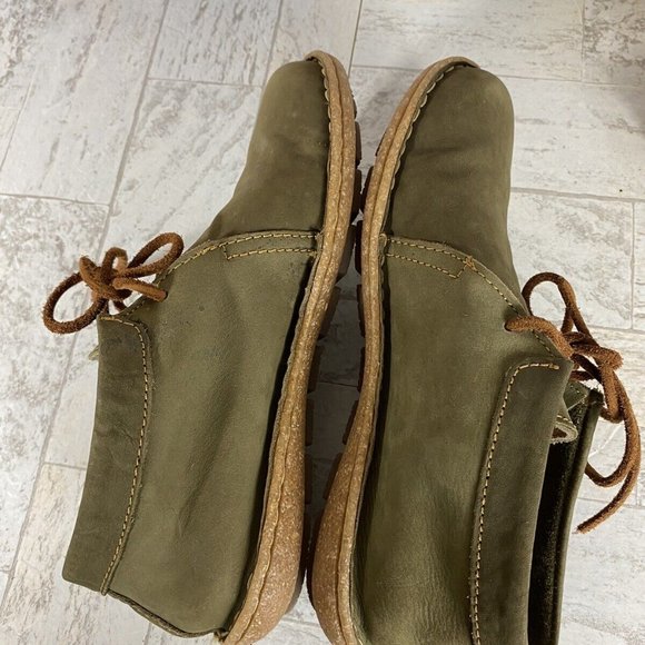 Born Nuala Army Green Nubuck Boho Boots Lace Up Womens Size 7 GUC‎ - Picture 8 of 11